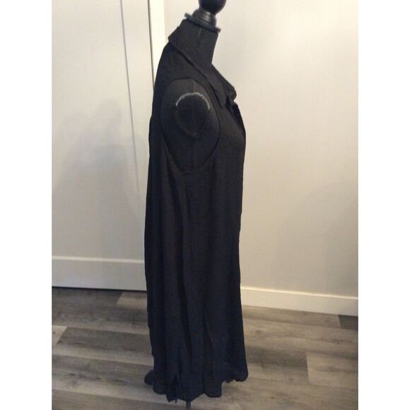 Mlle Gabrielle 2X Gauzy Cover Up Shirt Dress Collar Semi sheer - Picture 5 of 5